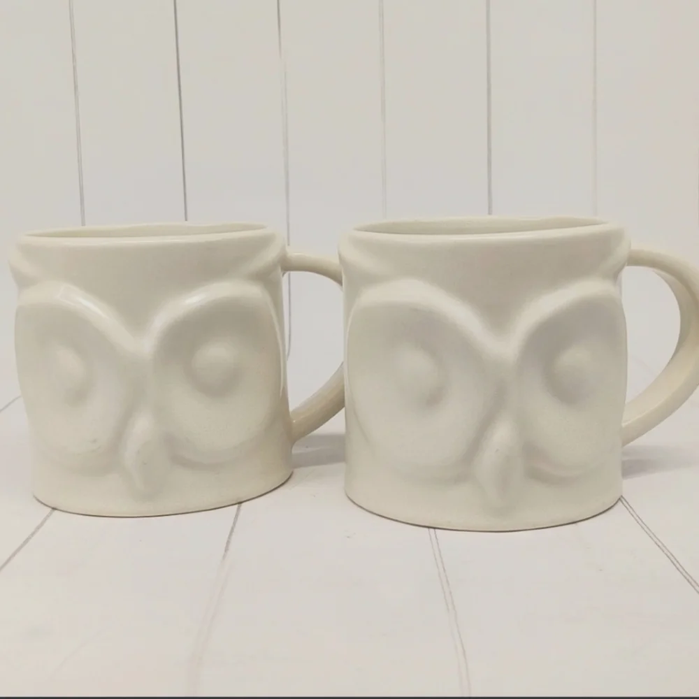 Pottery Barn Owl Mugs Set of 2